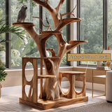 Verdancrest Handcrafted Tree Branch Parrot Stand - Timberustic Tree Branch Parrot Stand