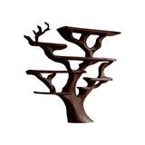 Verdane Live Edge Solid Wood Kitchen Shelf Dark Walnut - Timberustic Kitchen Shelf