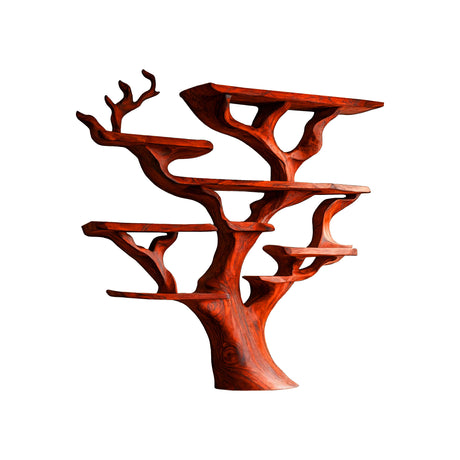 Verdane Live Edge Solid Wood Kitchen Shelf Mahogany - Timberustic Kitchen Shelf