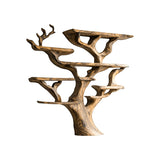 Verdane Live Edge Solid Wood Kitchen Shelf Natural Oak - Timberustic Kitchen Shelf