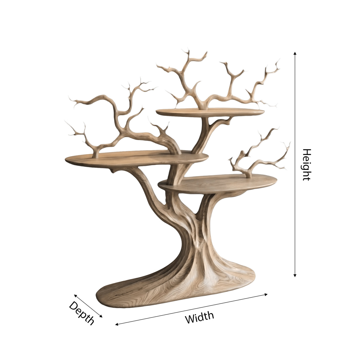 Verdanor Handcrafted Solid Wood Tree Bookshelf