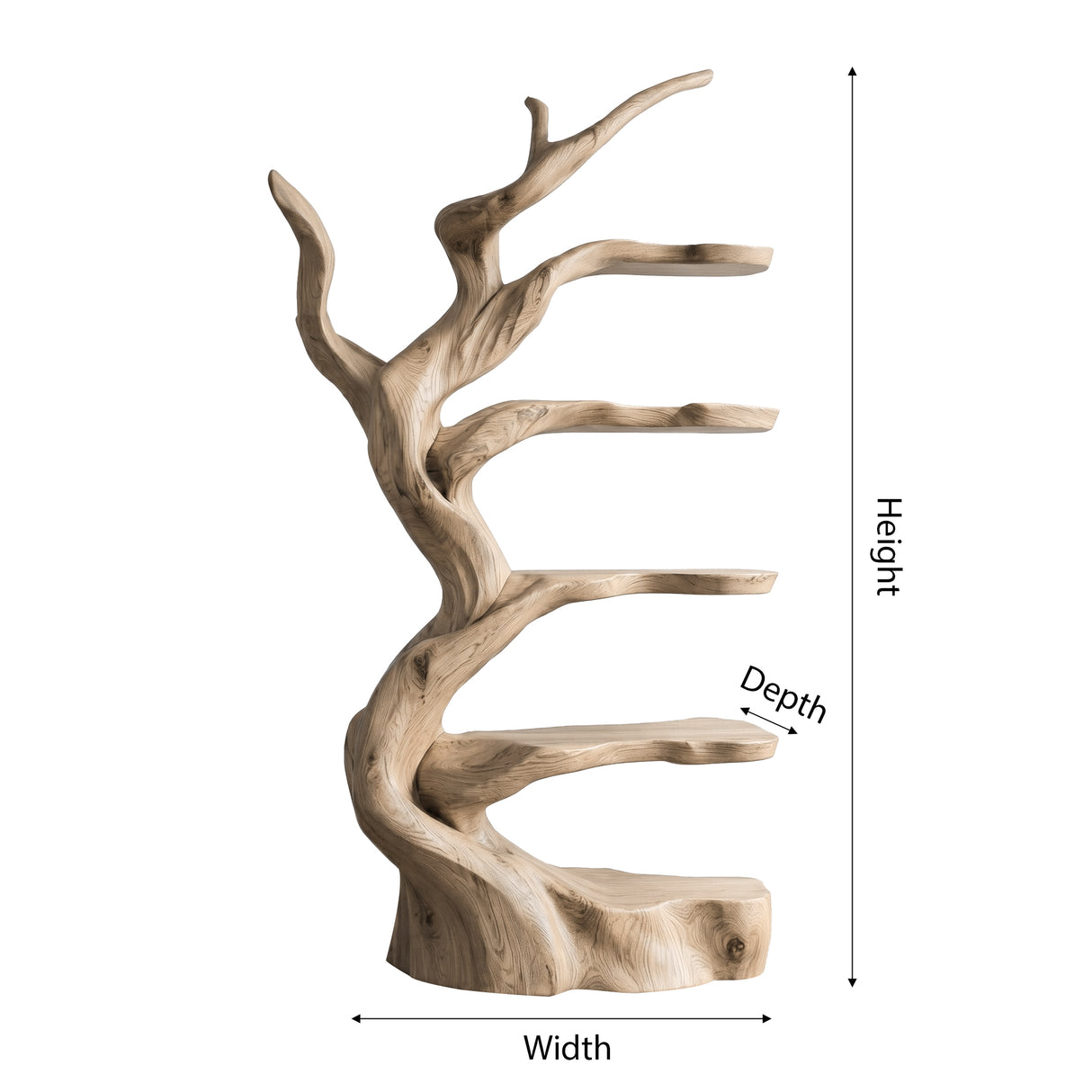 Verdanor Sculpted Solid Wood Tree Wine Rack