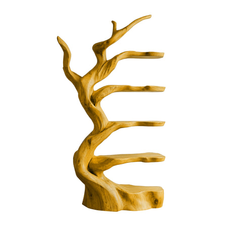 Verdanor Sculpted Solid Wood Tree Wine Rack Teak - Timberustic Tree Wine Rack