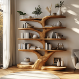 Verdanova Sculpted Solid Wood Tree Bookshelf - Timberustic Tree Bookshelf
