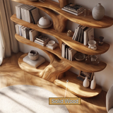 Verdanova Sculpted Solid Wood Tree Bookshelf - Timberustic Tree Bookshelf