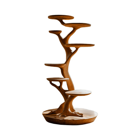 Verdant Sculpted Solid Wood Tree-Inspired Cat Tree Shelf Brown - Timberustic Tree-Inspired Cat Tree Shelf
