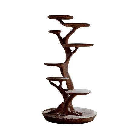 Verdant Sculpted Solid Wood Tree-Inspired Cat Tree Shelf Dark Walnut - Timberustic Tree-Inspired Cat Tree Shelf