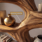Verdantis Sculpted Solid Wood Tree Bookshelf - Timberustic Tree Bookshelf