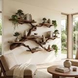 Verdantridge Handcrafted Solid Wood Tree Bookshelf