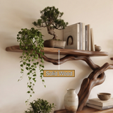 Verdantridge Handcrafted Solid Wood Tree Bookshelf