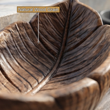 Verdelis Handcrafted Solid Wood Leaf Vessel Sink