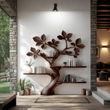 Verdelume Handcrafted Leaf-Branch Wooden Tree Bookshelf - Timberustic Tree Bookshelf