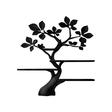 Verdelume Handcrafted Leaf-Branch Wooden Tree Bookshelf