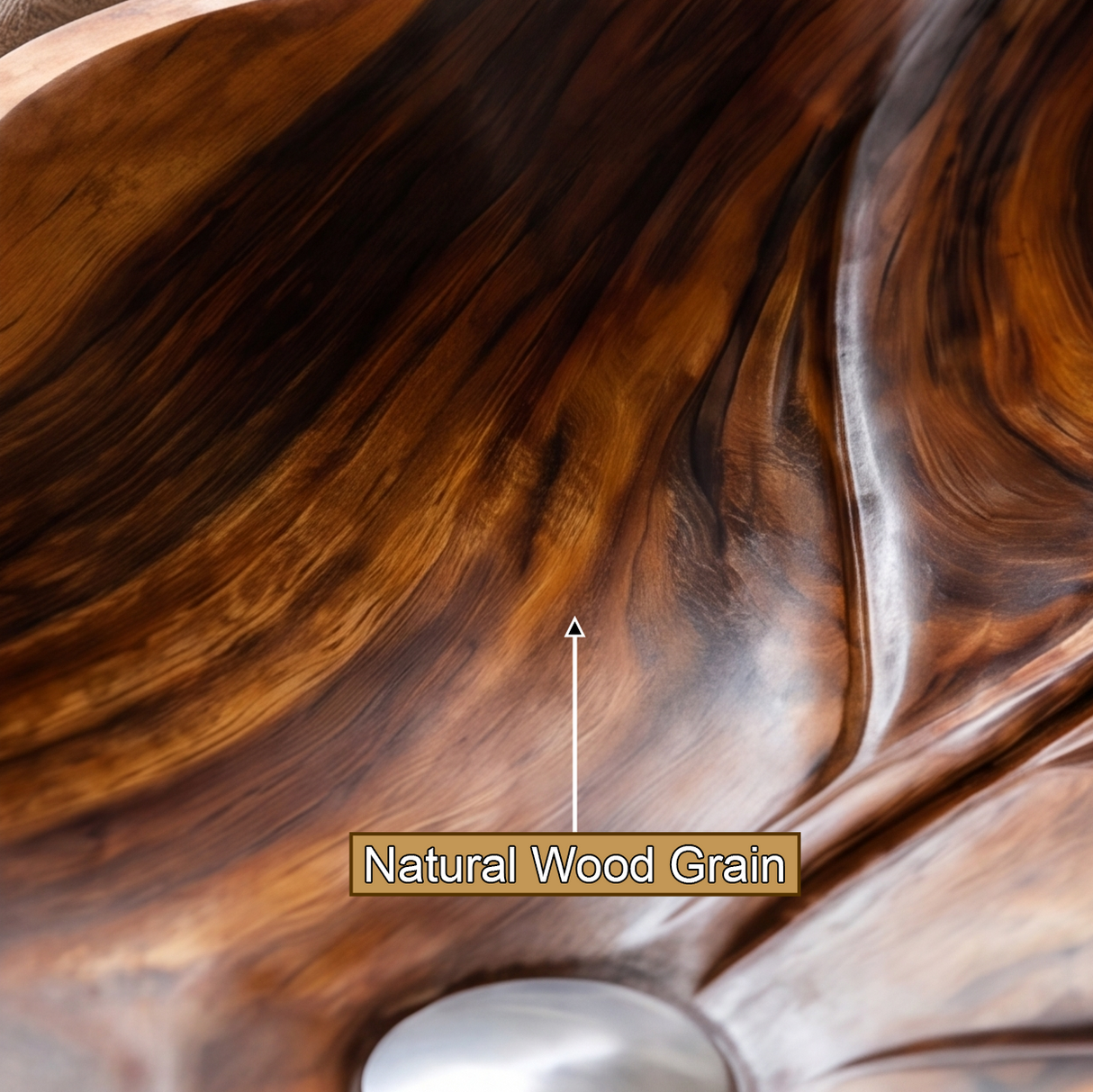 Verdelune Handcrafted Solid Wood Leaf Vessel Sink
