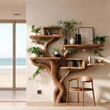 Verdelune Handcrafted Solid Wood Tree Bookshelf