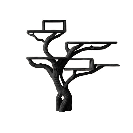Verdelune Handcrafted Solid Wood Tree Bookshelf Black - Timberustic Tree Bookshelf