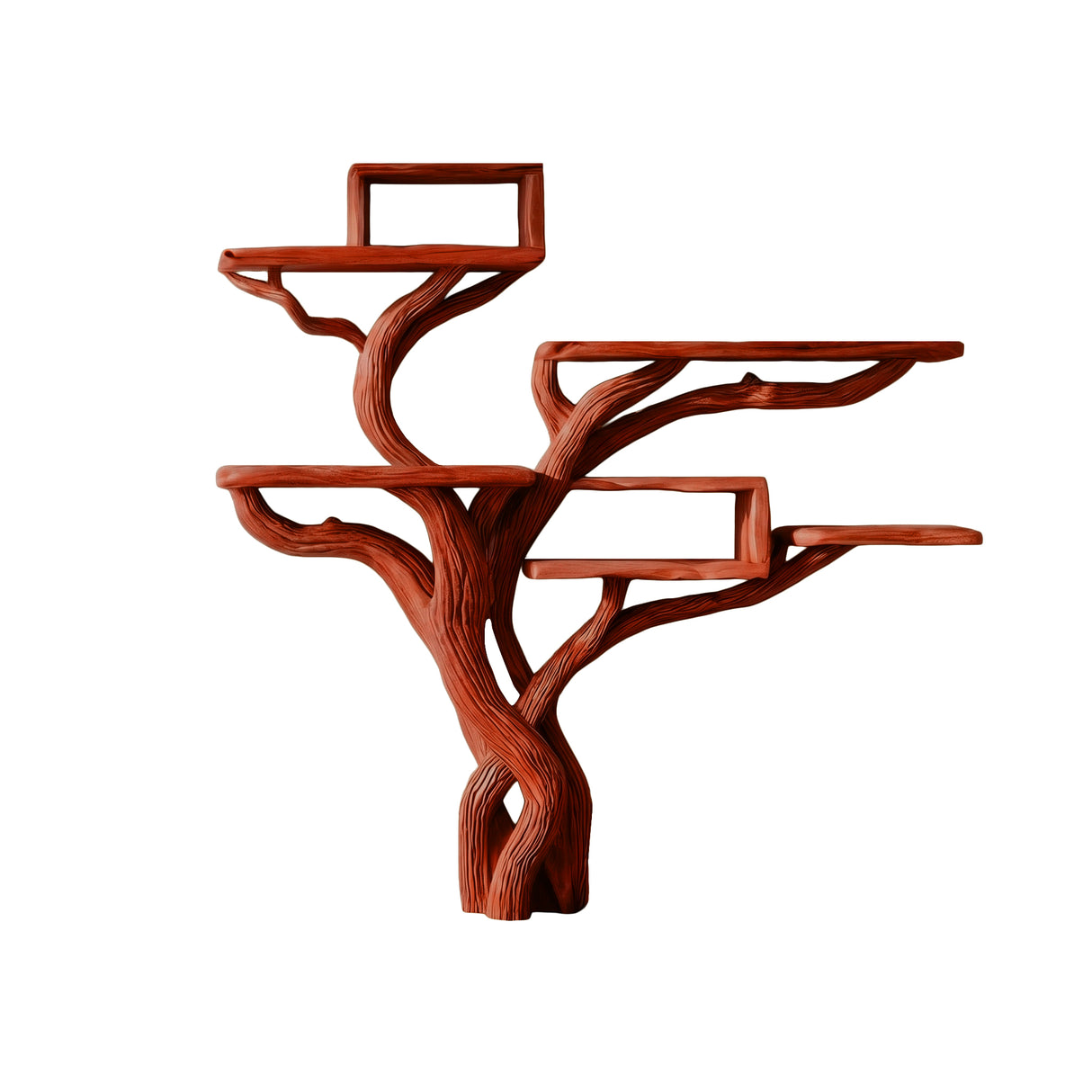 Verdelune Handcrafted Solid Wood Tree Bookshelf