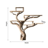 Verdelune Handcrafted Solid Wood Tree Bookshelf