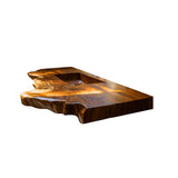 Verdena Live Edge Solid Wood Floating Bathroom Vanity with Integrated Sink Brown - Timberustic Floating Bathroom Vanity with Integrated Sink