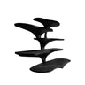 Verdena Sculpted Solid Wood Floating Kitchen Shelf Black - Timberustic Floating Kitchen Shelf