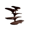 Verdena Sculpted Solid Wood Floating Kitchen Shelf Dark Walnut - Timberustic Floating Kitchen Shelf