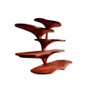 Verdena Sculpted Solid Wood Floating Kitchen Shelf Mahogany - Timberustic Floating Kitchen Shelf