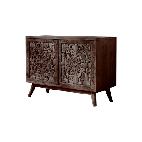 Verdorin Hand-Carved Solid Wood Sideboard Cabinet