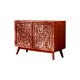 Verdorin Hand-Carved Solid Wood Sideboard Cabinet