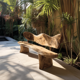 Verdura Crest Handcrafted Solid Wood Outdoor Bench - Timberustic Bench