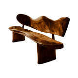 Verdura Crest Handcrafted Solid Wood Outdoor Bench Brown - Timberustic Bench