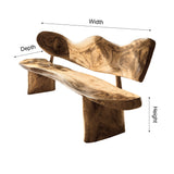 Verdura Crest Handcrafted Solid Wood Outdoor Bench - Timberustic Bench