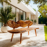 Verdura Leafform Handcrafted Outdoor Bench - Timberustic Bench