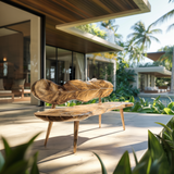 Verdura Leafform Handcrafted Outdoor Bench - Timberustic Bench