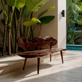 Verdura Leafform Handcrafted Outdoor Bench - Timberustic Bench