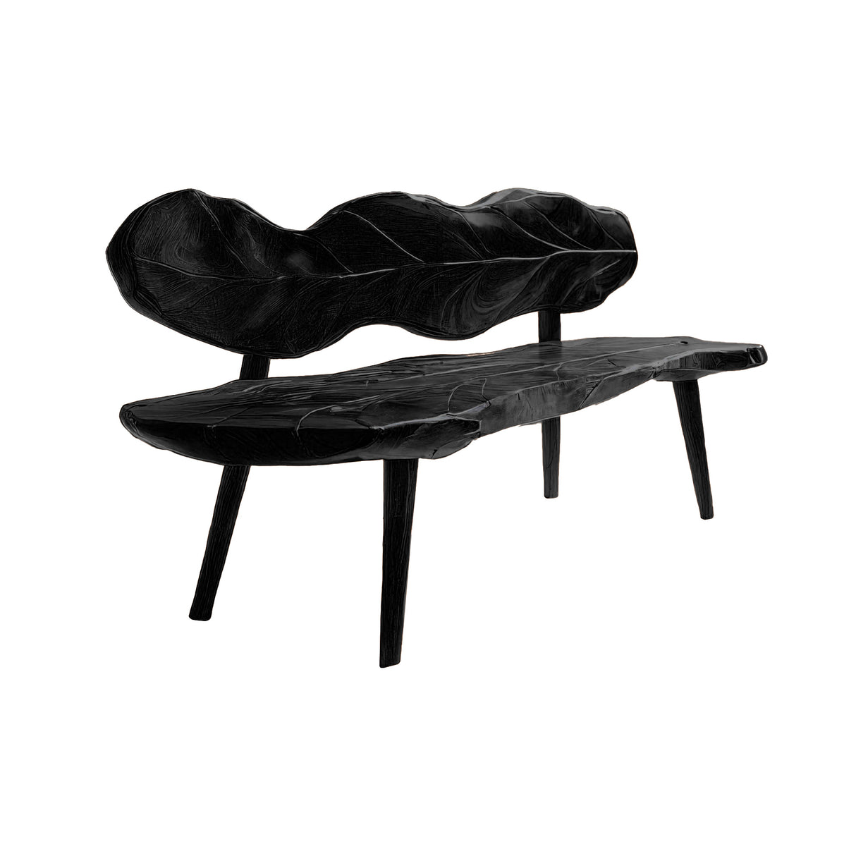 Verdura Leafform Handcrafted Outdoor Bench Black - Timberustic Bench