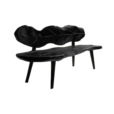 Verdura Leafform Handcrafted Outdoor Bench Black - Timberustic Bench