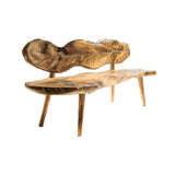 Verdura Leafform Handcrafted Outdoor Bench Natural Oak - Timberustic Bench