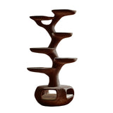 Vertis Sculpted Solid Wood Tree-Inspired Cat Tree Shelf Dark Walnut - Timberustic Tree-Inspired Cat Tree Shelf