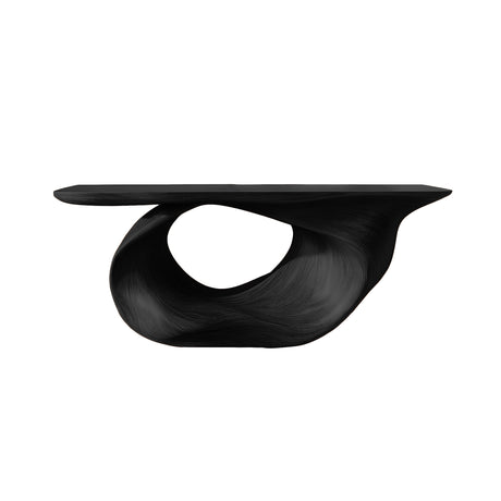 Veylith Sculpted Solid Wood Console Table Black - Timberustic Console Table