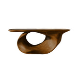 Veylith Sculpted Solid Wood Console Table Brown - Timberustic Console Table