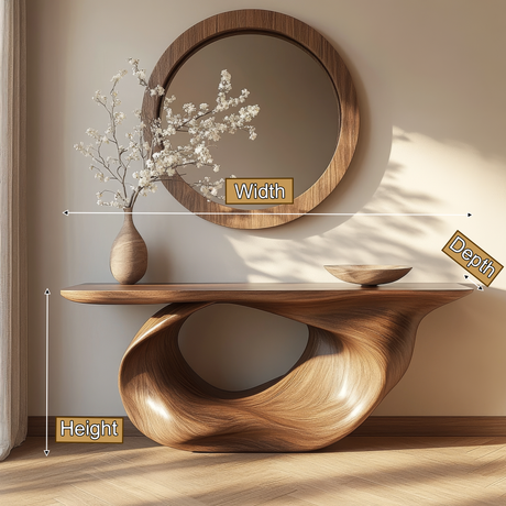Veylith Sculpted Solid Wood Console Table - Timberustic Console Table