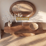 Veylith Sculpted Solid Wood Console Table - Timberustic Console Table
