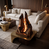 Veylorn Sculpted Mountain Table Lamp Dark Walnut - Timberustic Table Lamp