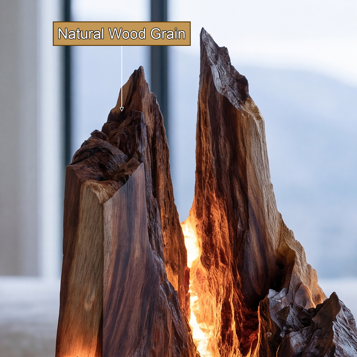 Veylorn Sculpted Mountain Table Lamp - Timberustic Table Lamp
