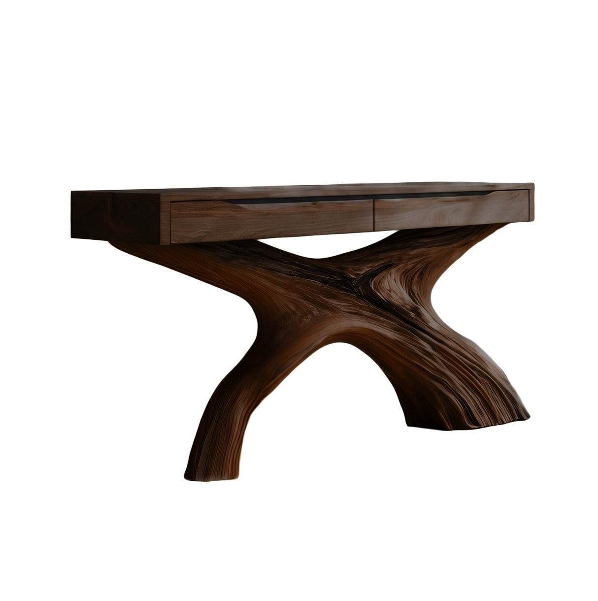 Veylorn Sculpted Solid Wood Console Table