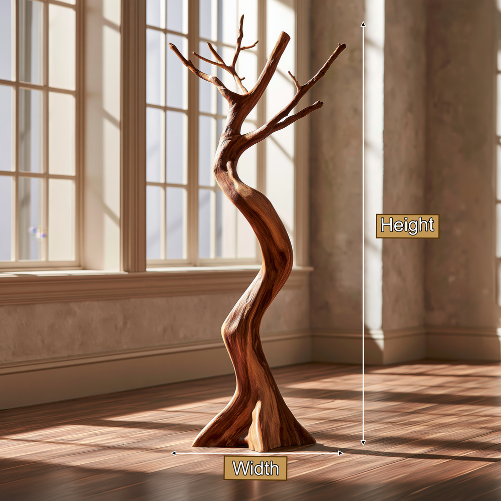Tree Garment Rack Veylorn Sculpted Solid Wood Tree Coat Rack, Organic Modern Hall Tree by ...