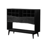 Veyra Live Edge Solid Wood Wine Rack Cabinet