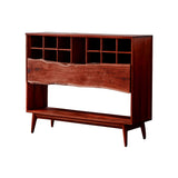 Veyra Live Edge Solid Wood Wine Rack Cabinet