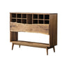 Veyra Live Edge Solid Wood Wine Rack Cabinet