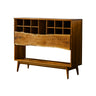 Veyra Live Edge Solid Wood Wine Rack Cabinet